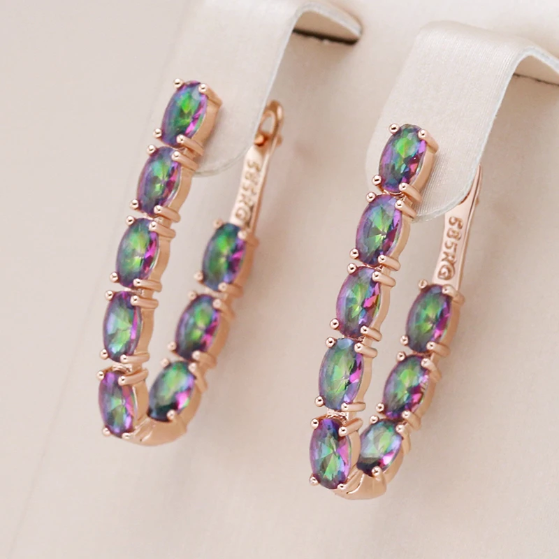 Colorful Zirconia Earrings