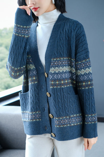 Retro Knit Coats Knit Cardigan