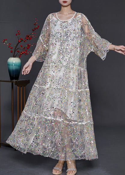 Apricot Sequins Tulle Holiday Dresses Summer