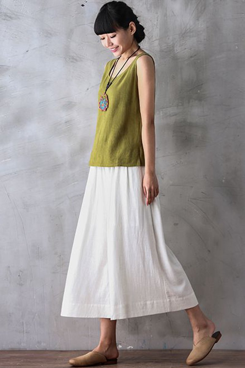 Summer Wide Leg Dress Pants Cropped Trousers