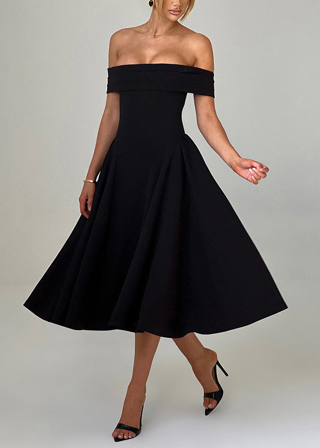 Summer White One Collar Strapless Dress