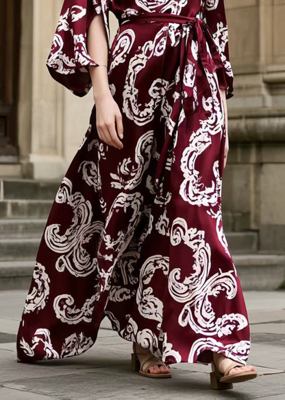 Mulberry Print Exra Large Hem Chiffon Tunic Dress Summer