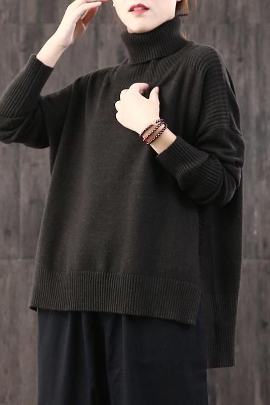 Lotstrends Loose Turtleneck Pullover Literary Sweater