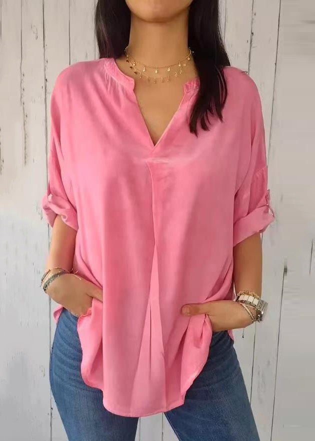 Green V Neck Shirt Short Sleeve