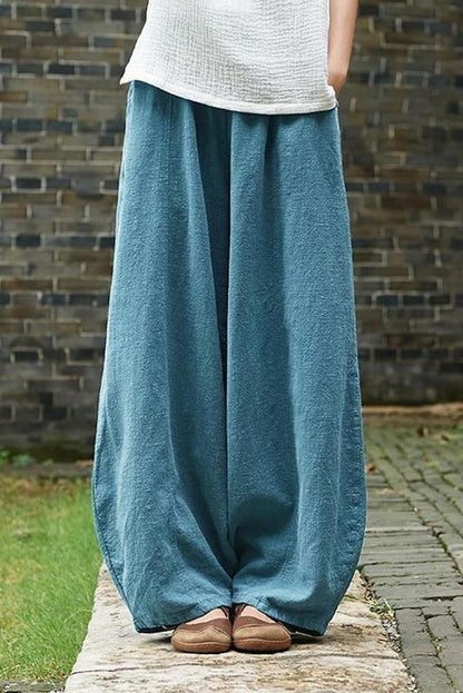 Limited Stock- Cotton Linen Wide Leg Lantern Pants
