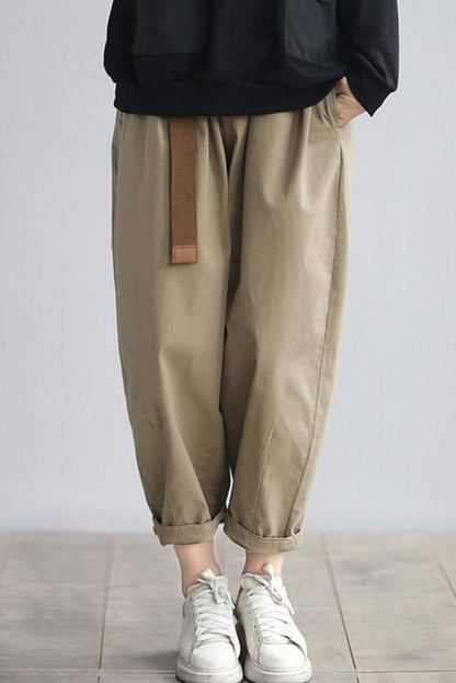 Limited Stock- Pure Color Bloom Pants With Belt
