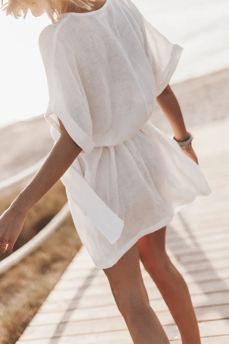 Simplicity Pocket V Neck a Line Dresses