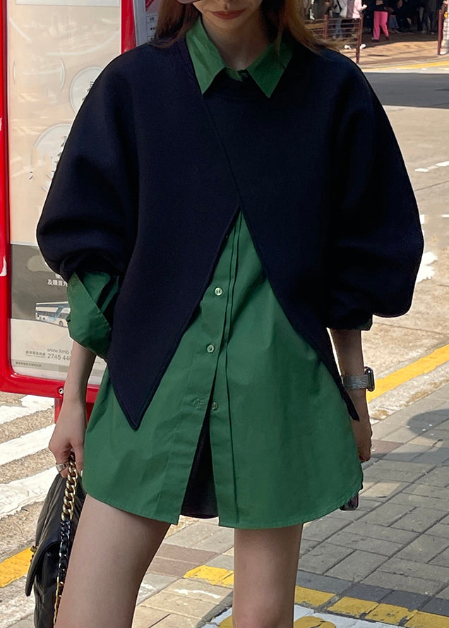Button Coats and Shirts Two Piece Set Spring