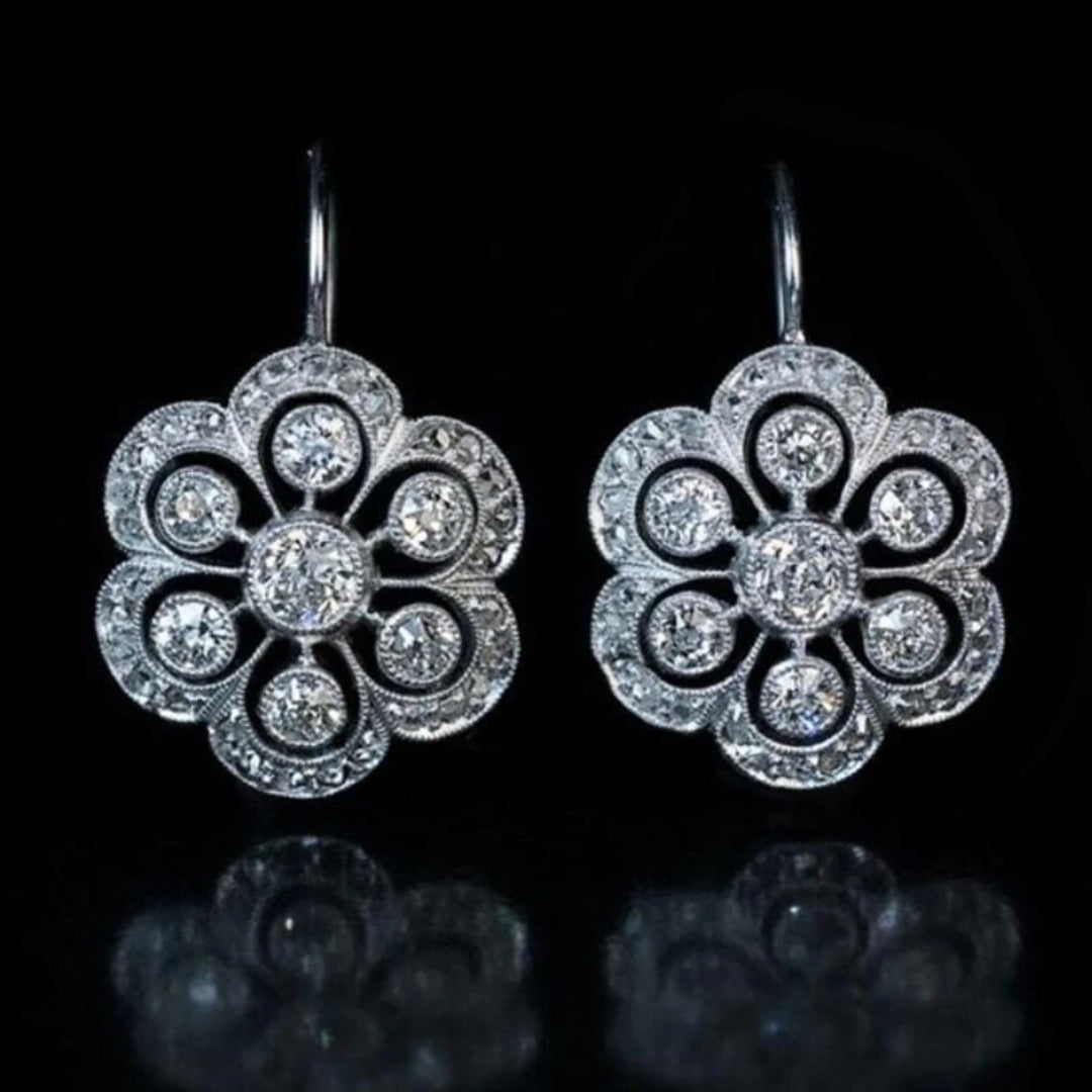 Aretes Mandala de Cristal Brillante Vintage