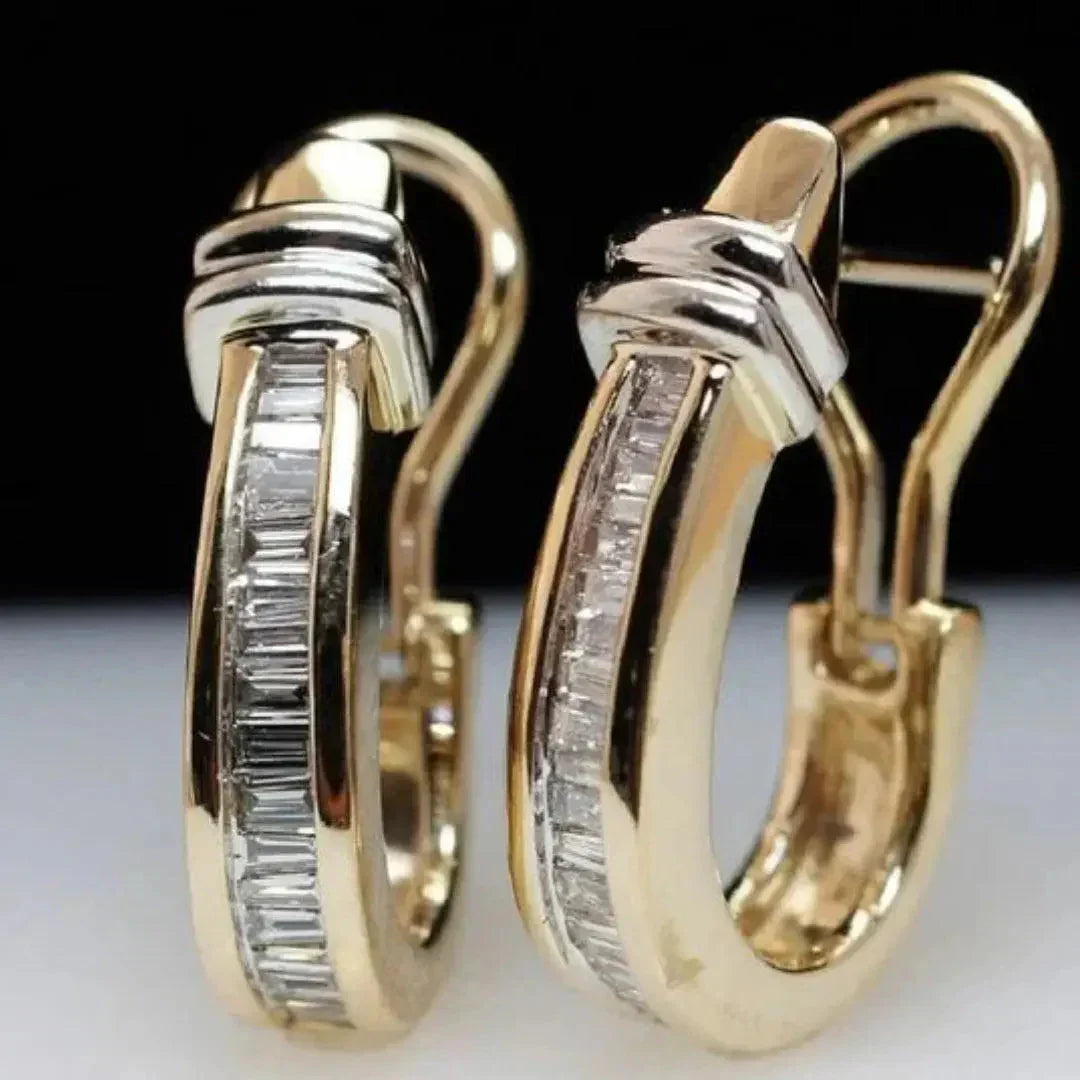 Gold and Diamond Earrings