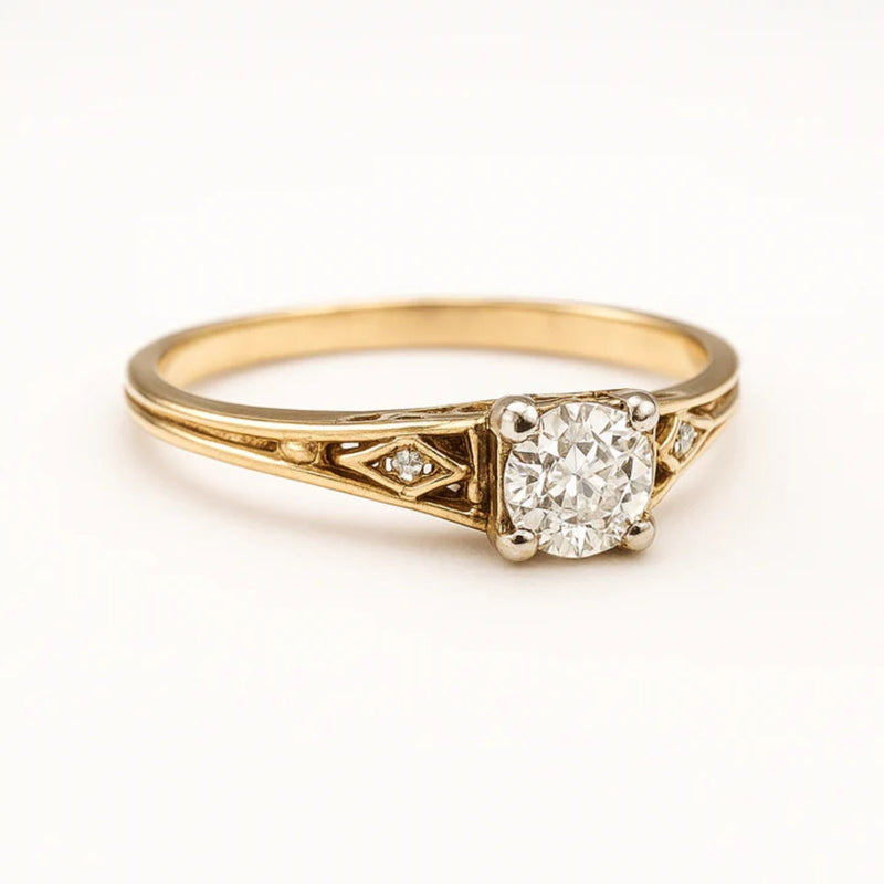 Zirconia Fine Gold Ring