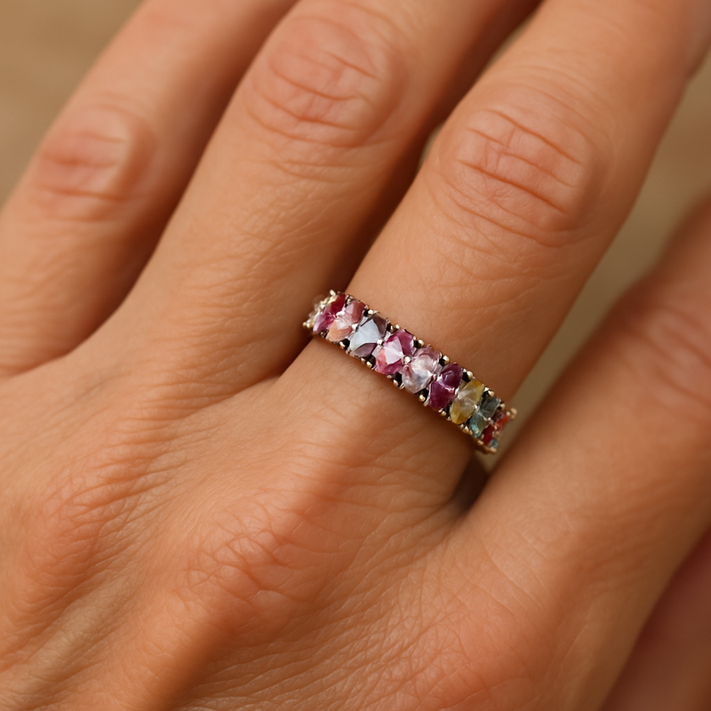 Multicolor Zirconia Ring