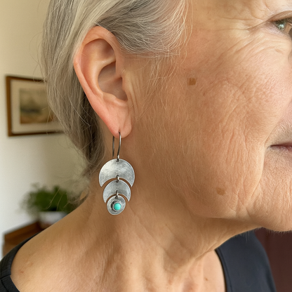 Turquoise Earrings in Silver