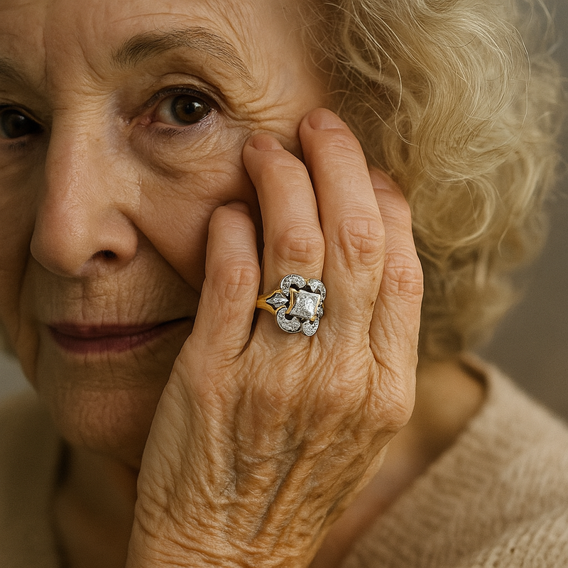 Golden Zircon Ring