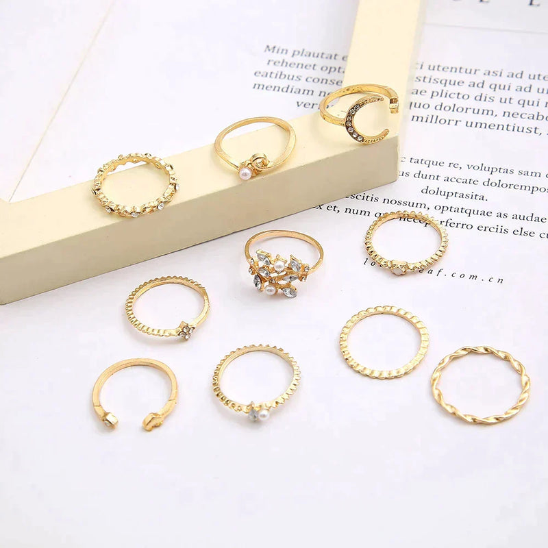 10 Pack of Silver and Gold Plated Rings