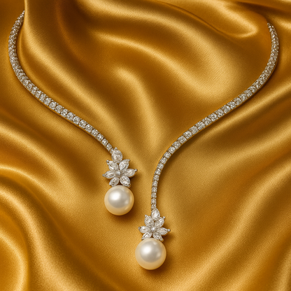Silver Pearl Necklace