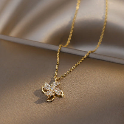 Collar de Molino de Circonitas en Oro