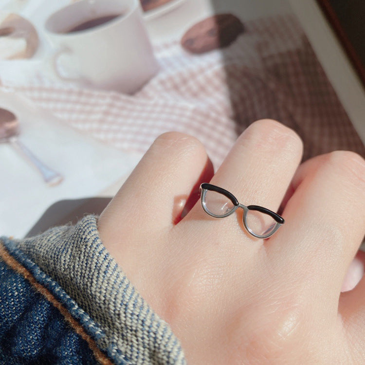 Anillo Ajustable con Lentes estilo Minimalista