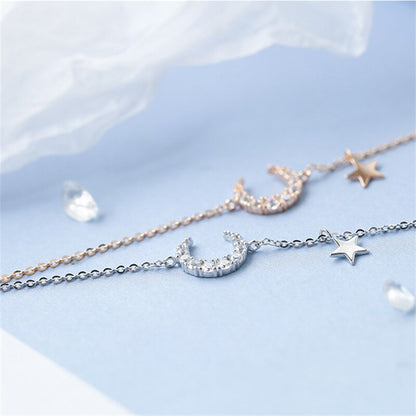 Brazalete Luna y Estrella en Oro y Plata