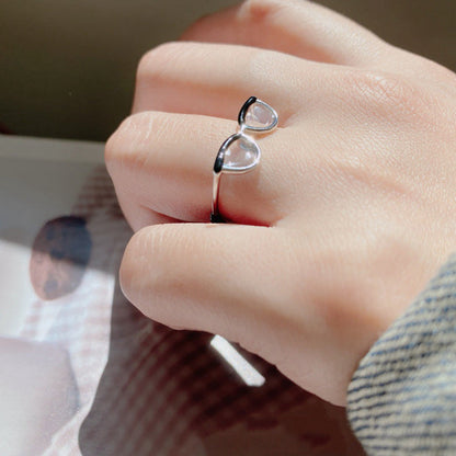 Anillo Ajustable con Lentes estilo Minimalista