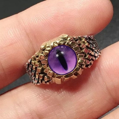 Anillo Vintage Ojo de Serpiente en Oro