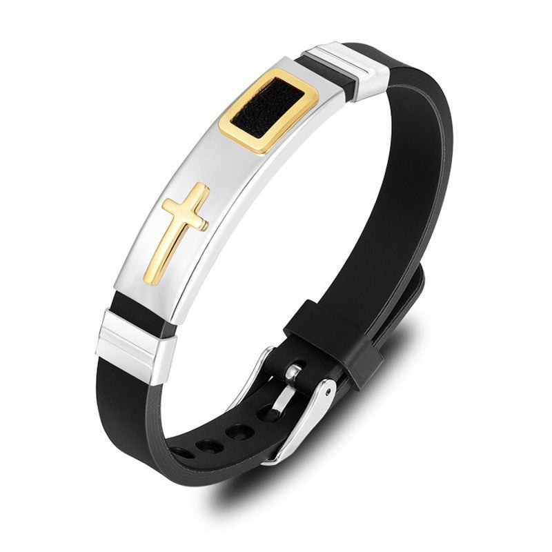 Two-tone gold cross