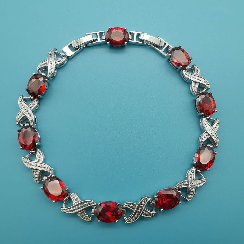 Alendra Flameaux White Gold Bracelet