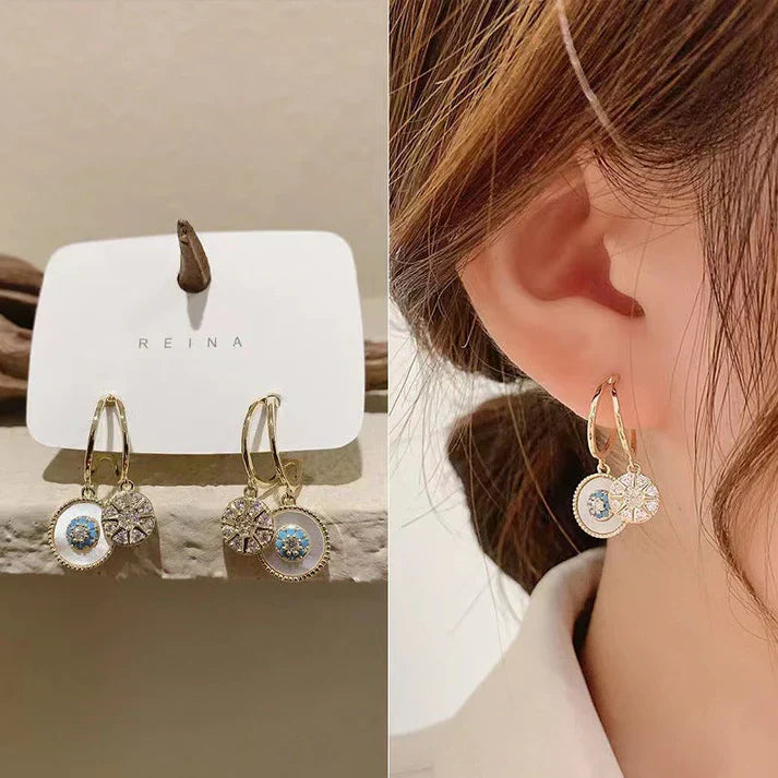 Gold Kaleidoscope Earrings Attractive