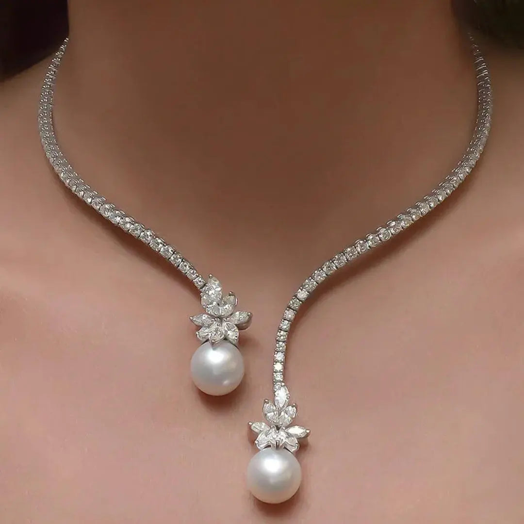 Silver Pearl Necklace