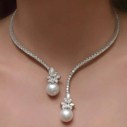 Silver Pearl Necklace