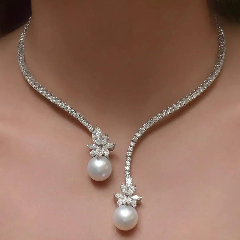 Silver Pearl Necklace