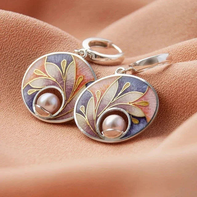 Acrylic Earrings With Pearls