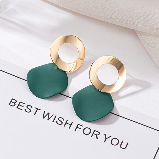 Aretes de Lujo Verdes en Oro