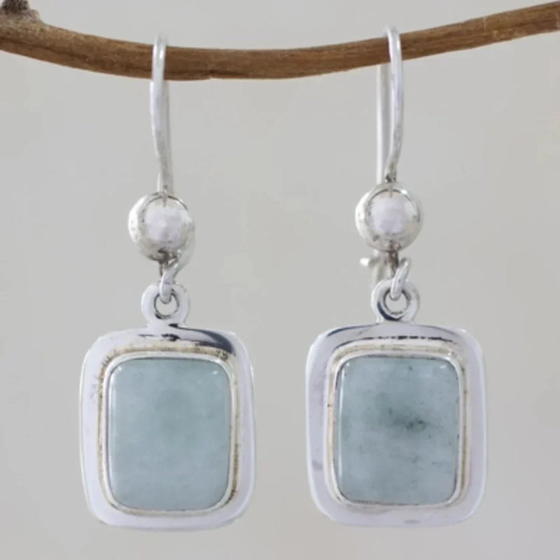 Blue Silver Earrings