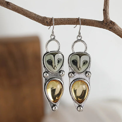 Owl Drop Earrings - Nickel Free for Sensitive Ears