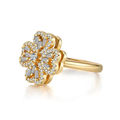 Spinning Clover Ring