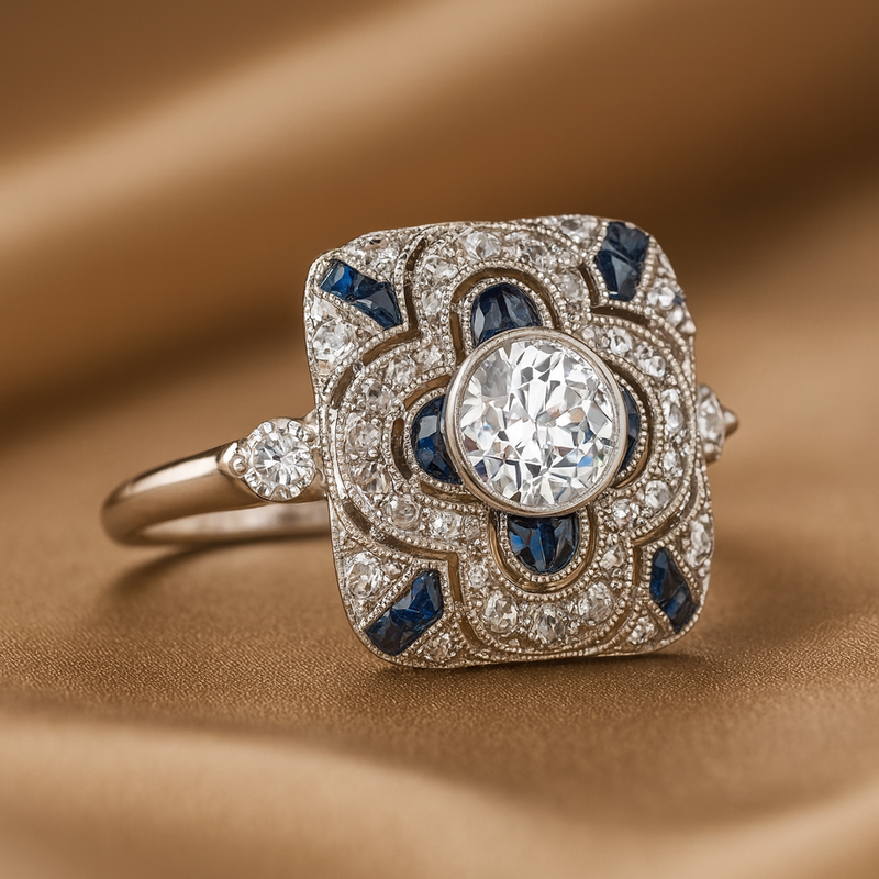 Blue Zircon Classic Ring