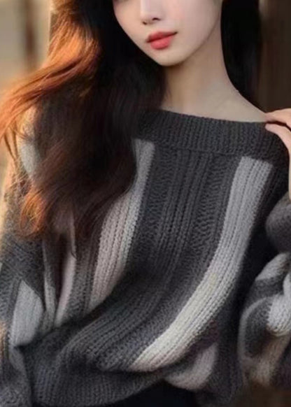 Grey Original Design Cozy Knit Sweater Winter