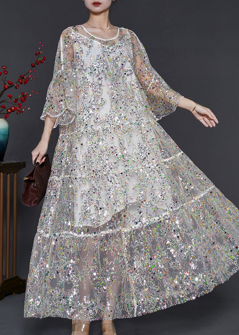 Apricot Sequins Tulle Holiday Dresses Summer