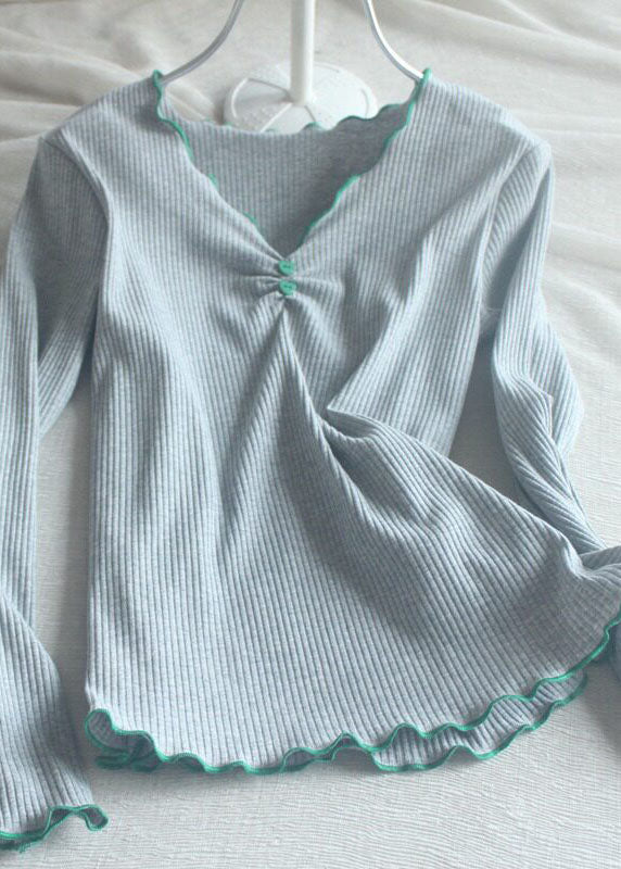 Red Ruffled Long Sleeve Loose Fitting Workout Tops