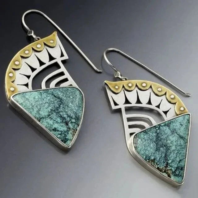 Turquoise Crown Earrings