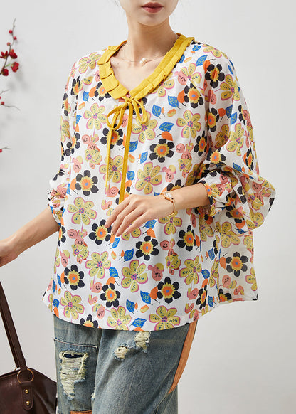 Stylish Yellow Oversized Cotton Shirt Tops Summer