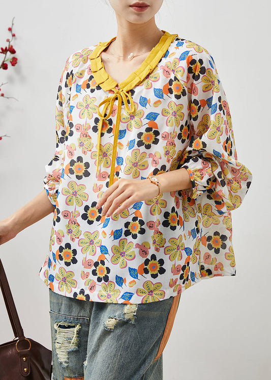 Stylish Yellow Oversized Cotton Shirt Tops Summer