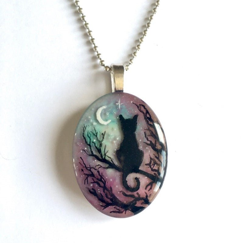 'the Starry Night' Cat Necklace
