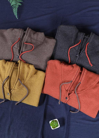 New Chocolate Loose Long Sleeve Fall Sweater Jackets
