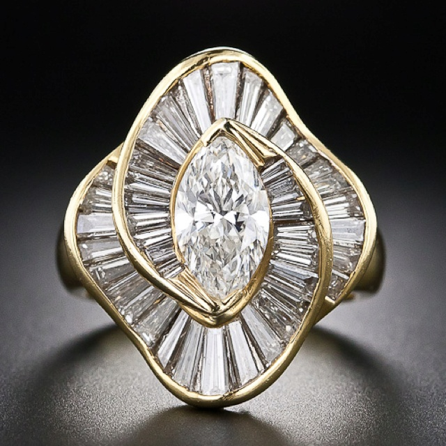Zirconia Mesh Gold Ring