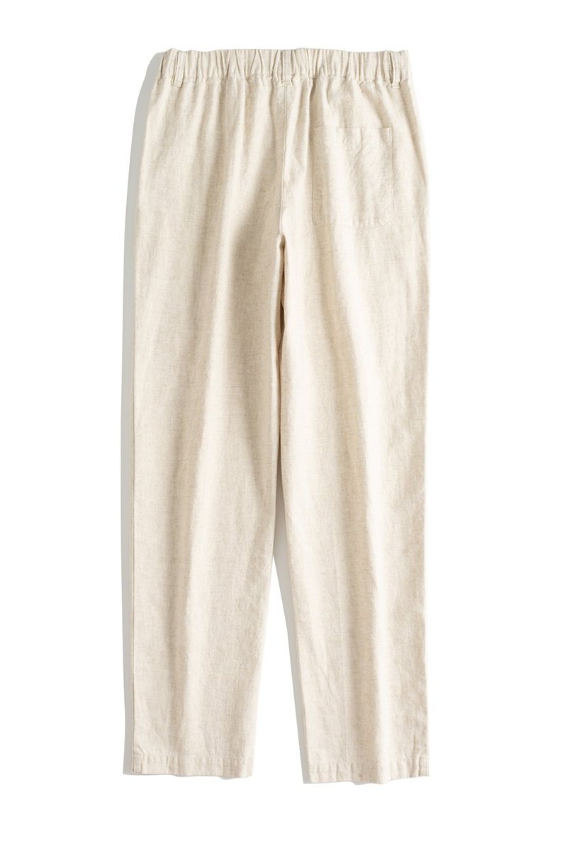 Pure Color Linen Pants Drawing Trousers
