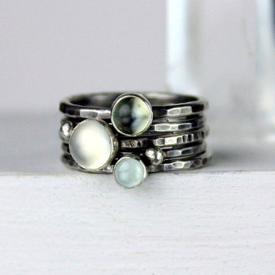 Moonstones Silver Ring
