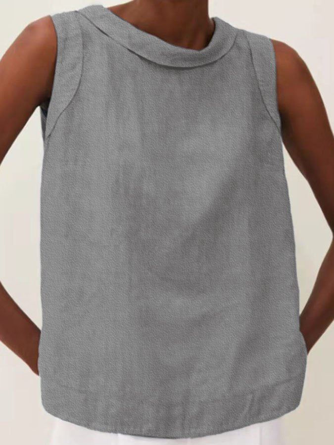 Color Cotton and Linen T-shirt