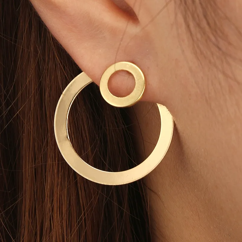 Big Circle Golden Earrings